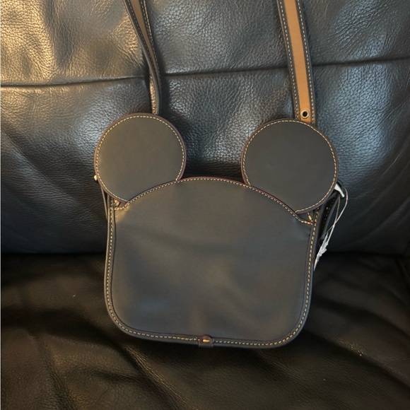 Coach x Disney Mickey Black Leather Crossbody Bag with Ear Details - Picture 2 of 9